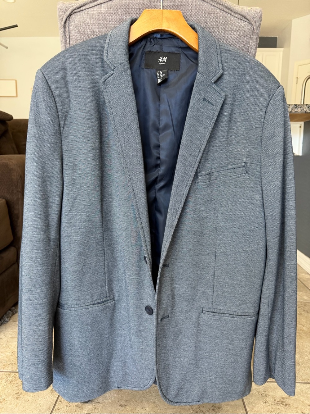 H&M Men's Blue Heather Sport Coat - 42R